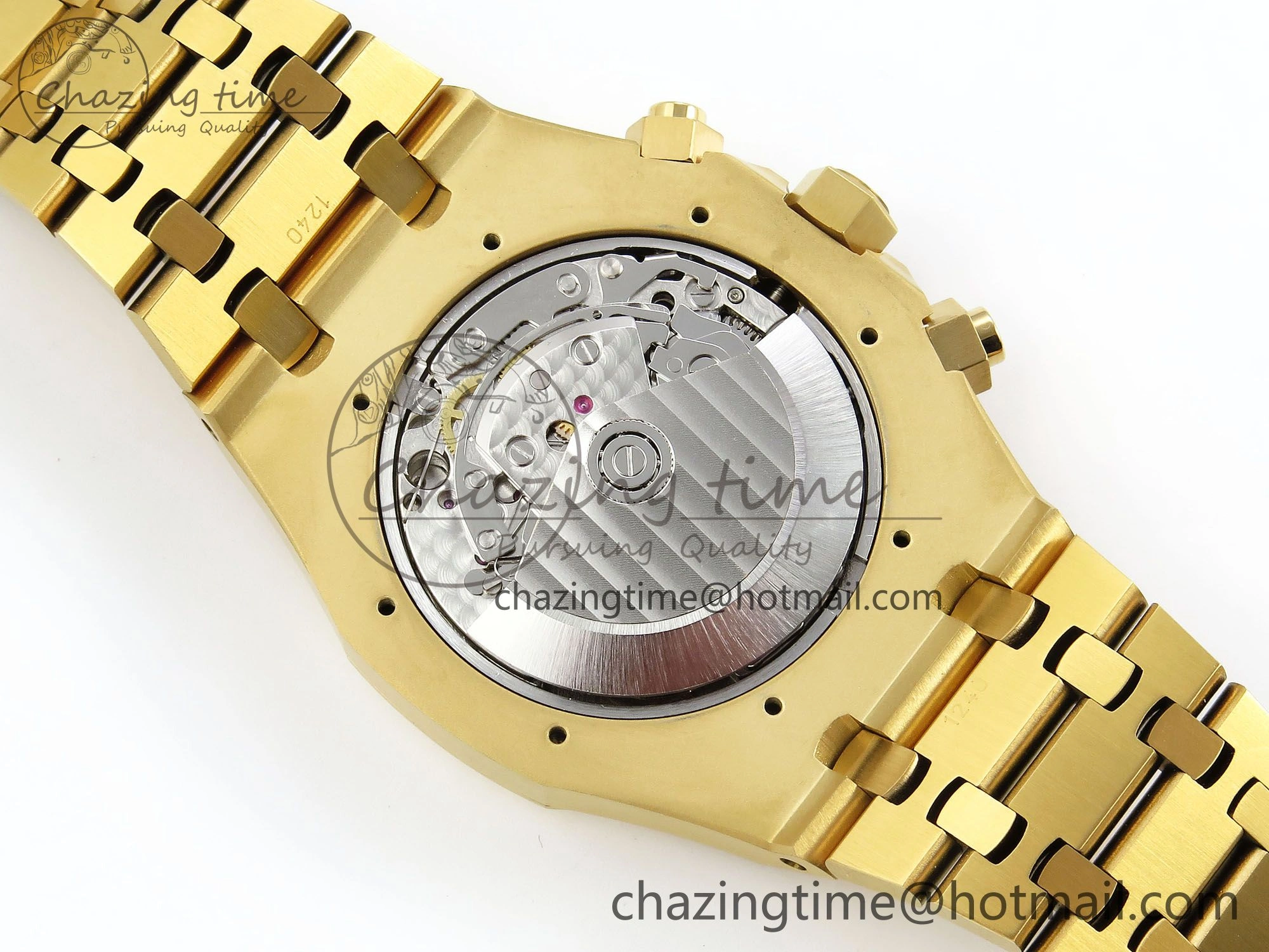 Royal Oak Chronograph 26240 BF 1:1 Best Edition Black YG Dial on YG Bracelet A7750