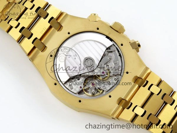 Royal Oak Chronograph 26240 BF 1:1 Best Edition Black YG Dial on YG Bracelet A7750