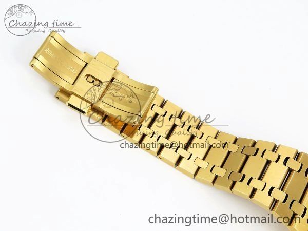 Royal Oak Chronograph 26240 BF 1:1 Best Edition Black YG Dial on YG Bracelet A7750