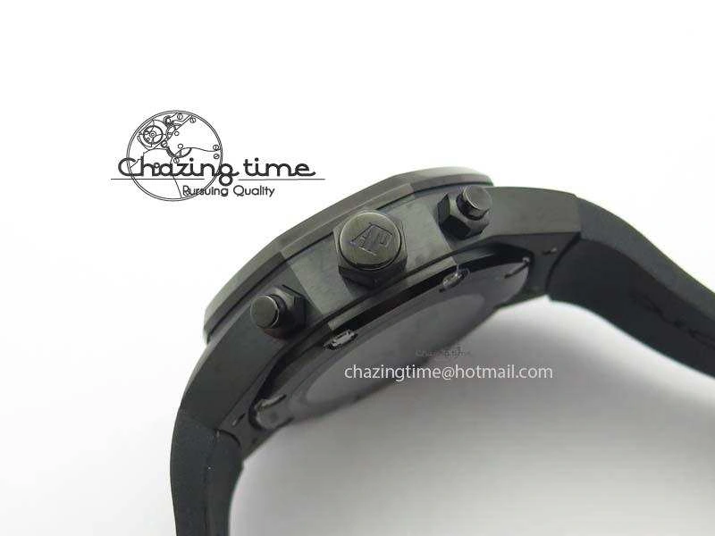Royal Oak Concept PVD Black Black Dial On Black Rubber Strap Jap Quartz