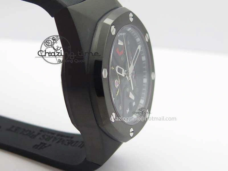 Royal Oak Concept PVD Black Black Dial On Black Rubber Strap Jap Quartz