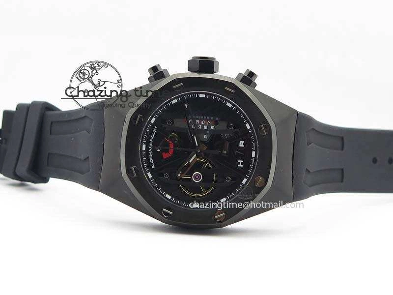 Royal Oak Concept PVD Black Black Dial On Black Rubber Strap Jap Quartz