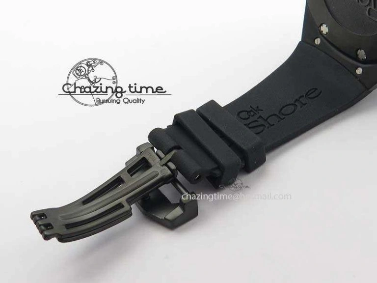 Royal Oak Concept PVD Black Silver Dial On Black Rubber Strap Jap Quartz