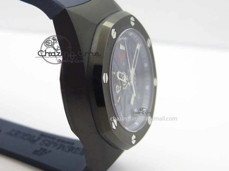 Royal Oak Concept PVD Blue Blue Dial On Blue Rubber Strap Jap Quartz