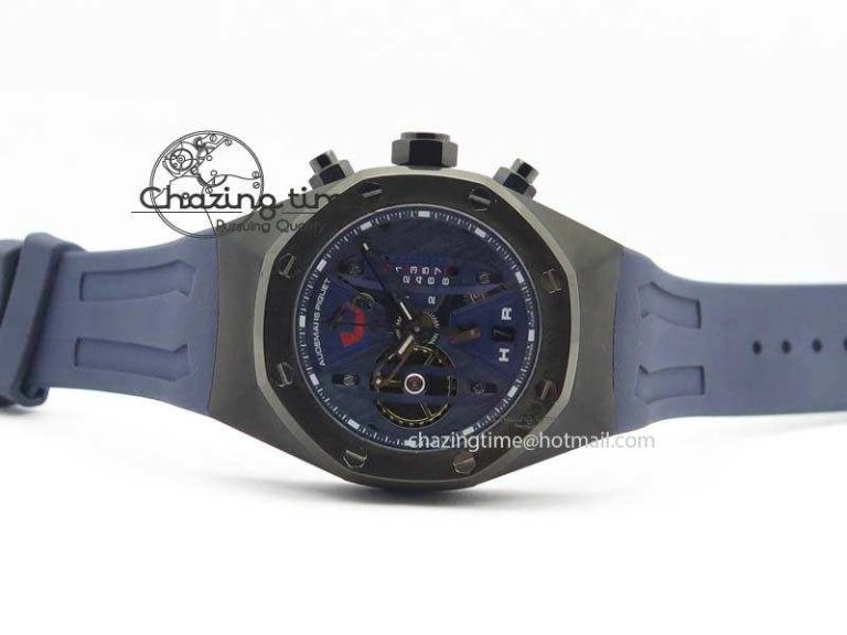 Royal Oak Concept PVD Blue Blue Dial On Blue Rubber Strap Jap Quartz