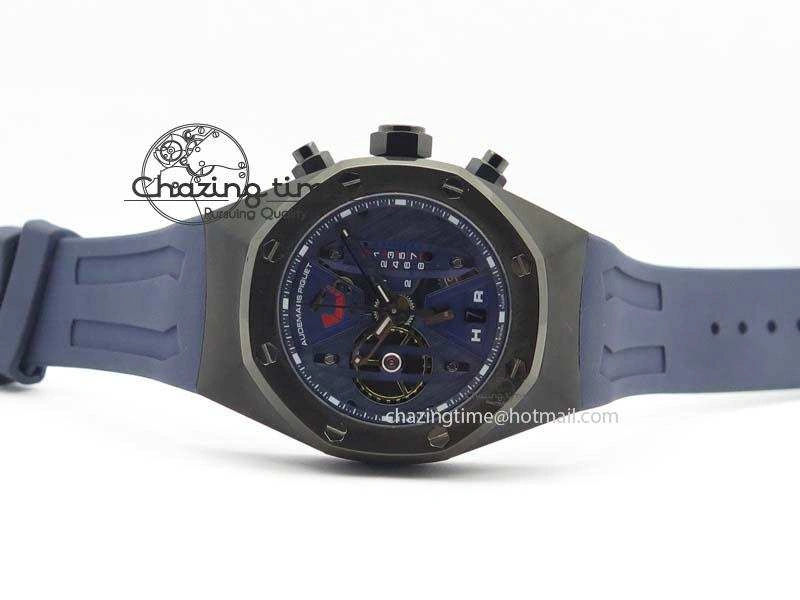 Royal Oak Concept PVD Blue Blue Dial On Blue Rubber Strap Jap Quartz