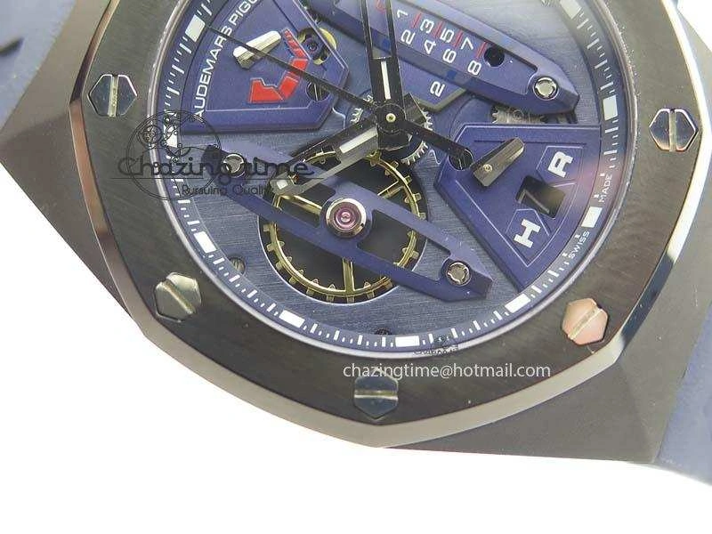 Royal Oak Concept PVD Blue Blue Dial On Blue Rubber Strap Jap Quartz