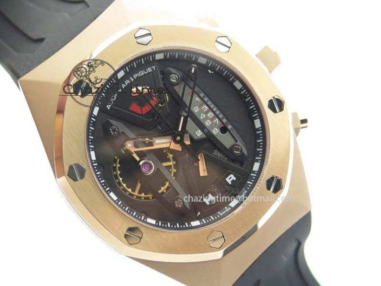 Royal Oak Concept RG Black Black Dial On Black Rubber Strap Jap Quartz