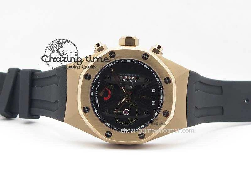 Royal Oak Concept RG Black Black Dial On Black Rubber Strap Jap Quartz