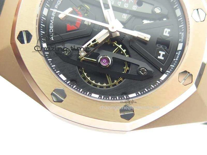 Royal Oak Concept RG Black Black Dial On Black Rubber Strap Jap Quartz