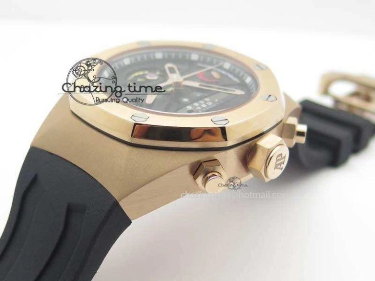 Royal Oak Concept RG Black Black Dial On Black Rubber Strap Jap Quartz