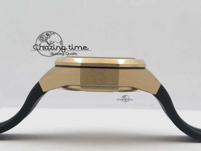 Royal Oak Concept RG Black Silver Dial On Black Rubber Strap Jap Quartz