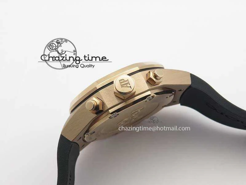 Royal Oak Concept RG Black Silver Dial On Black Rubber Strap Jap Quartz