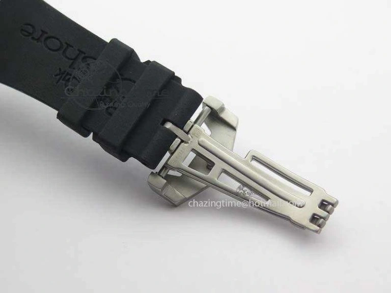 Royal Oak Concept SS Black Dial Black Pushers On Black Rubber Strap Jap Quartz