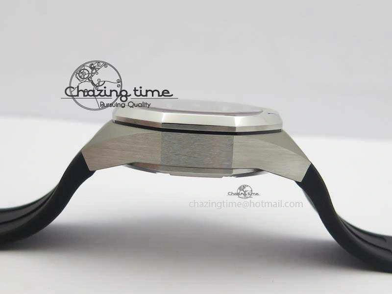 Royal Oak Concept SS Black Silver Dial Black Pushers On Black Rubber Strap Jap Quartz