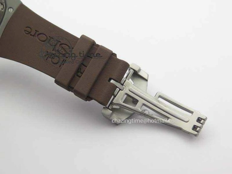 Royal Oak Concept SS Black Silver Dial Brown Inner Bezel On Rubber Strap Jap Quartz