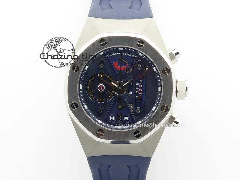 Royal Oak Concept SS Blue Blue Dial On Blue Rubber Strap Jap Quartz
