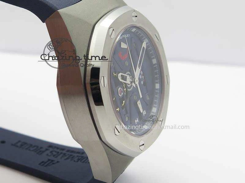Royal Oak Concept SS Blue Blue Dial On Blue Rubber Strap Jap Quartz