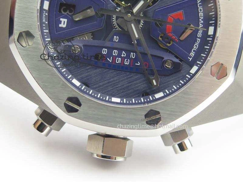 Royal Oak Concept SS Blue Blue Dial On Blue Rubber Strap Jap Quartz