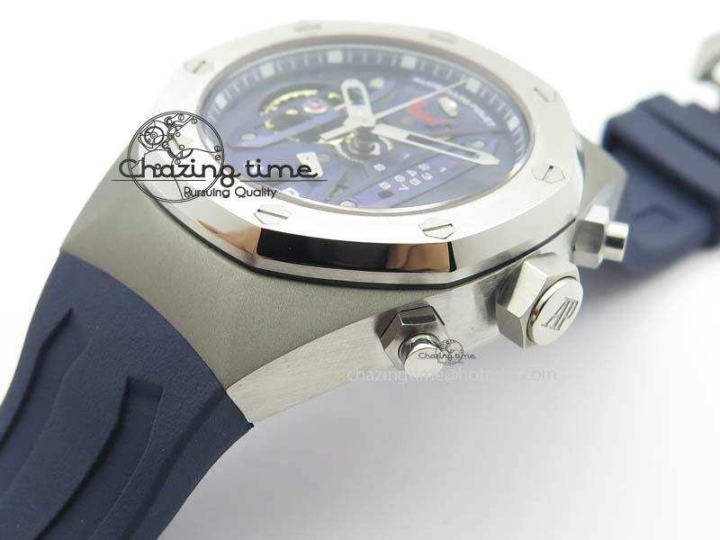 Royal Oak Concept SS Blue Blue Dial On Blue Rubber Strap Jap Quartz