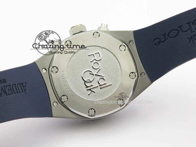 Royal Oak Concept SS Blue Blue Dial On Blue Rubber Strap Jap Quartz