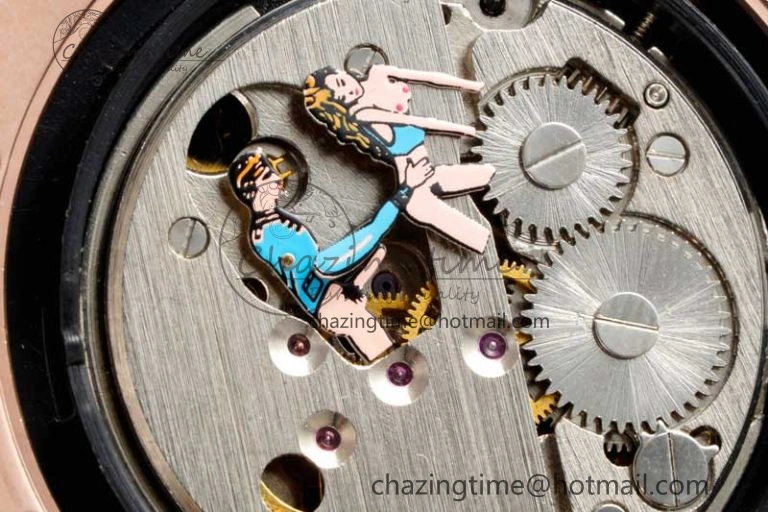Royal Oak Fake Tourbillon RG ABF Blue Dial on RG Bracelet A23J (Erotic)