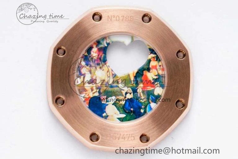 Royal Oak Fake Tourbillon RG ABF Blue Dial on RG Bracelet A23J (Erotic)