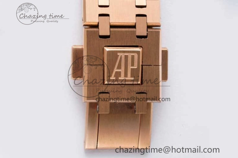 Royal Oak Fake Tourbillon RG ABF Blue Dial on RG Bracelet A23J (Erotic)