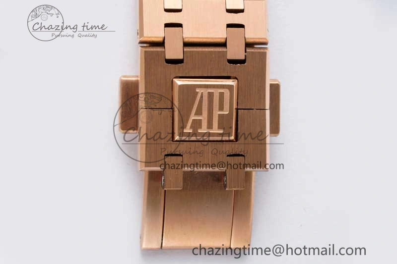 Royal Oak Fake Tourbillon RG ABF Blue Dial on RG Bracelet A23J (Erotic)
