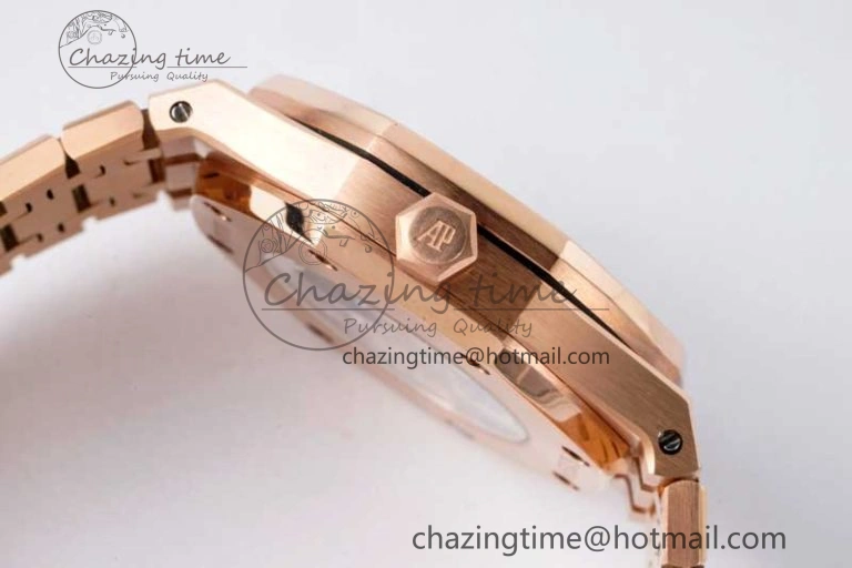 Royal Oak Fake Tourbillon RG ABF Blue Dial on RG Bracelet A23J (Erotic)