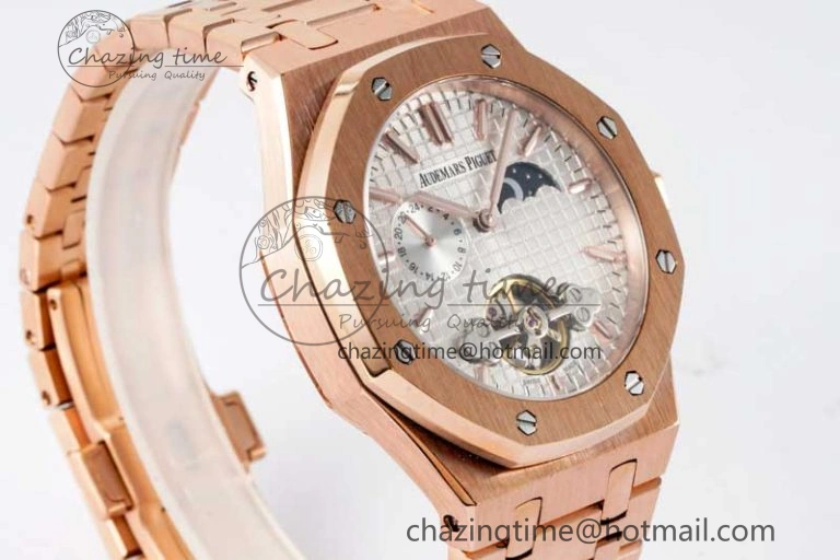 Royal Oak Fake Tourbillon RG ABF White Dial on RG Bracelet A23J (Erotic)