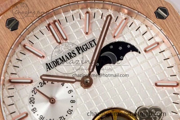 Royal Oak Fake Tourbillon RG ABF White Dial on RG Bracelet A23J (Erotic)