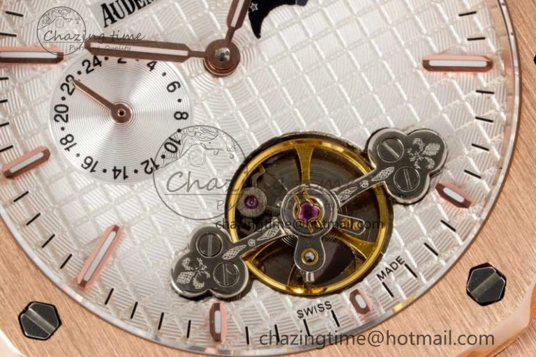 Royal Oak Fake Tourbillon RG ABF White Dial on RG Bracelet A23J (Erotic)