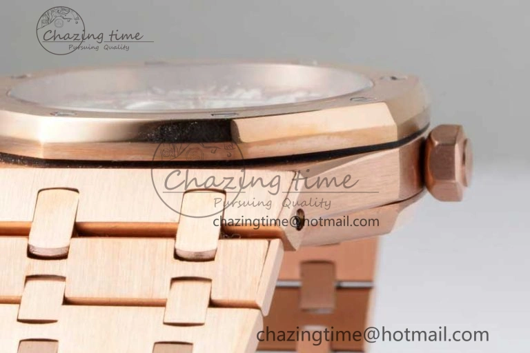 Royal Oak Fake Tourbillon RG ABF White Dial on RG Bracelet A23J (Erotic)