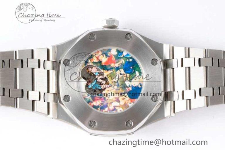 Royal Oak Fake Tourbillon SS ABF White Dial on SS Bracelet A23J (Erotic)