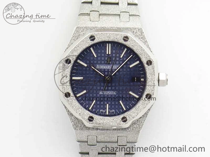 Royal Oak Jumbo 15454 Frosted 37mm JHF Best Edition Blue Dial On SS Bracelet A3120