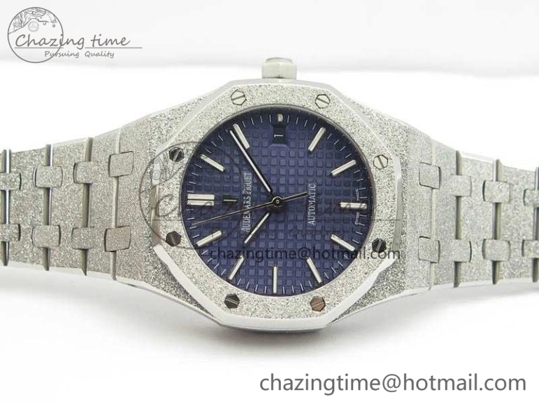 Royal Oak Jumbo 15454 Frosted 37mm JHF Best Edition Blue Dial On SS Bracelet A3120