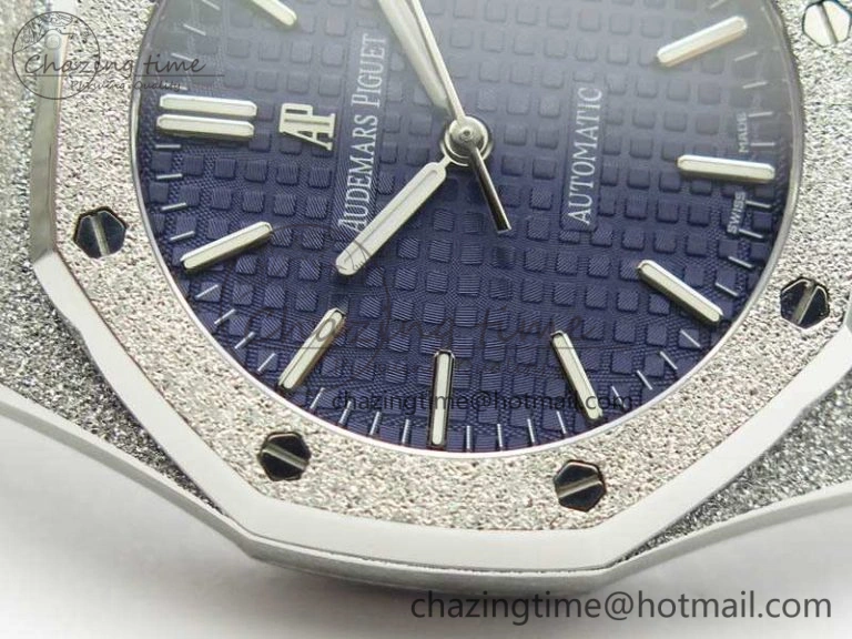 Royal Oak Jumbo 15454 Frosted 37mm JHF Best Edition Blue Dial On SS Bracelet A3120
