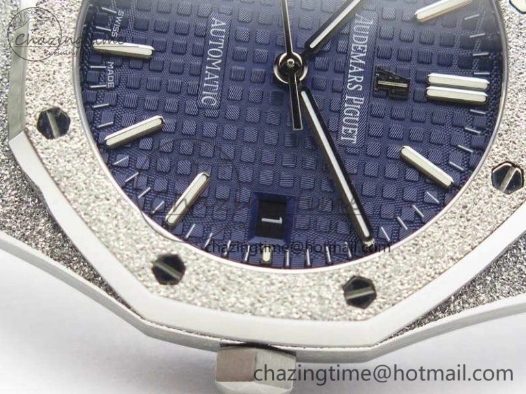 Royal Oak Jumbo 15454 Frosted 37mm JHF Best Edition Blue Dial On SS Bracelet A3120