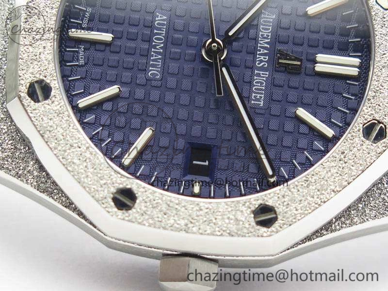 Royal Oak Jumbo 15454 Frosted 37mm JHF Best Edition Blue Dial On SS Bracelet A3120