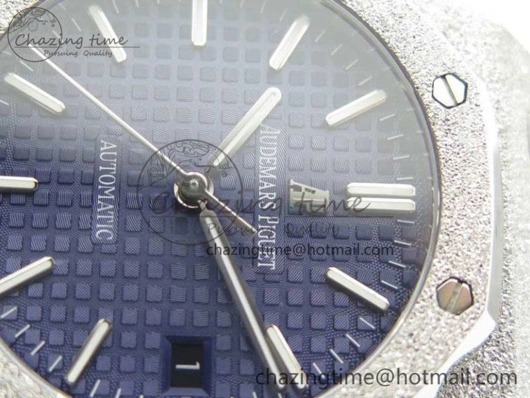 Royal Oak Jumbo 15454 Frosted 37mm JHF Best Edition Blue Dial On SS Bracelet A3120