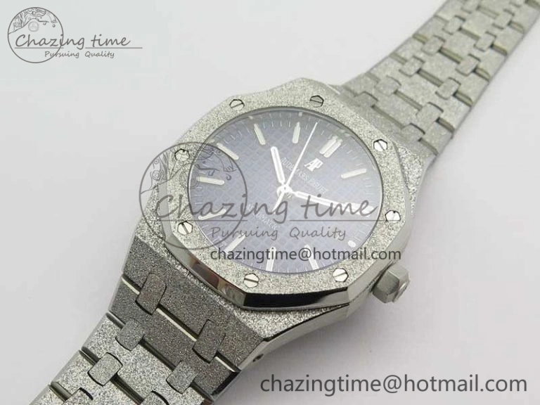 Royal Oak Jumbo 15454 Frosted 37mm JHF Best Edition Blue Dial On SS Bracelet A3120