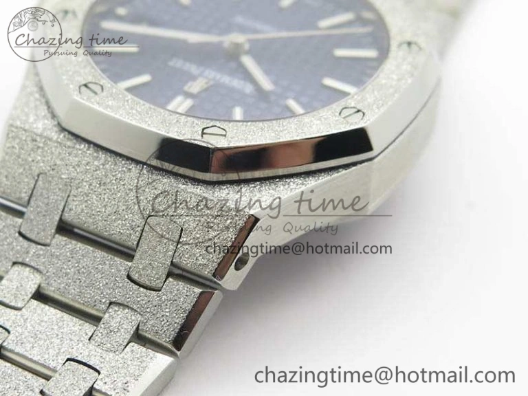 Royal Oak Jumbo 15454 Frosted 37mm JHF Best Edition Blue Dial On SS Bracelet A3120