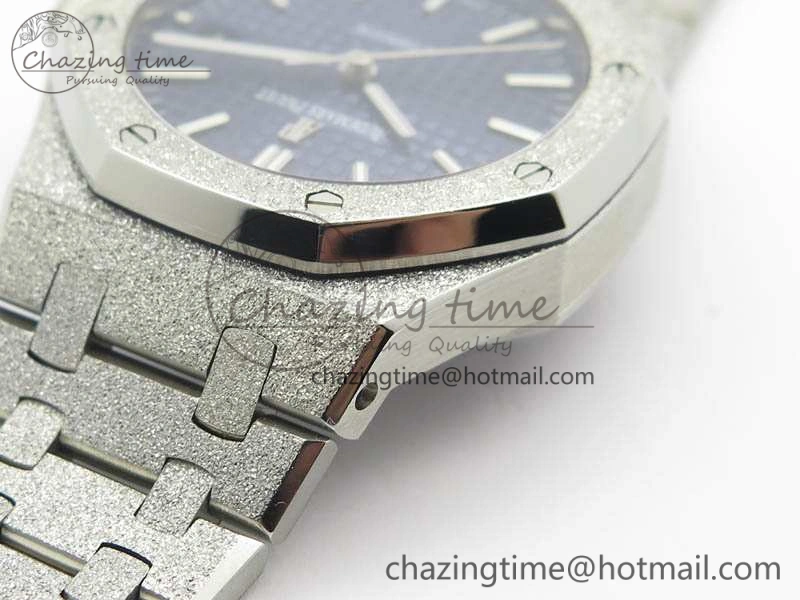 Royal Oak Jumbo 15454 Frosted 37mm JHF Best Edition Blue Dial On SS Bracelet A3120