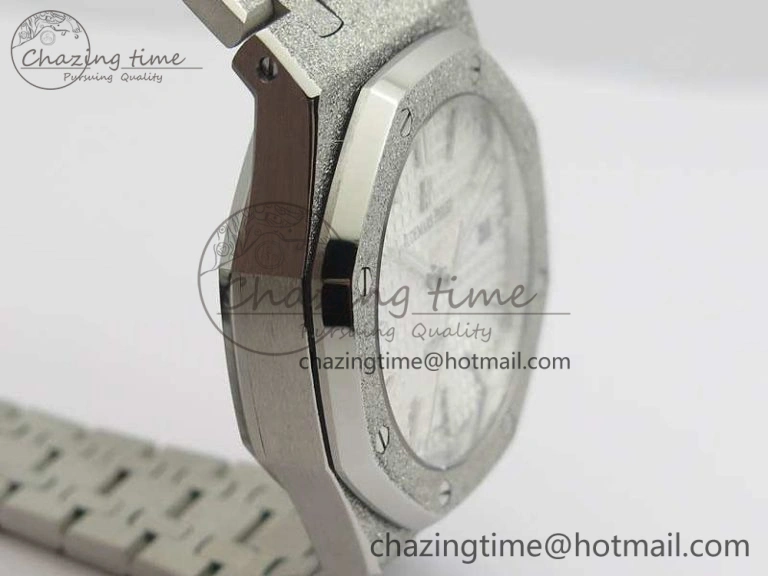 Royal Oak Jumbo 15454 Frosted 37mm JHF Best Edition White Dial On SS Bracelet A3120
