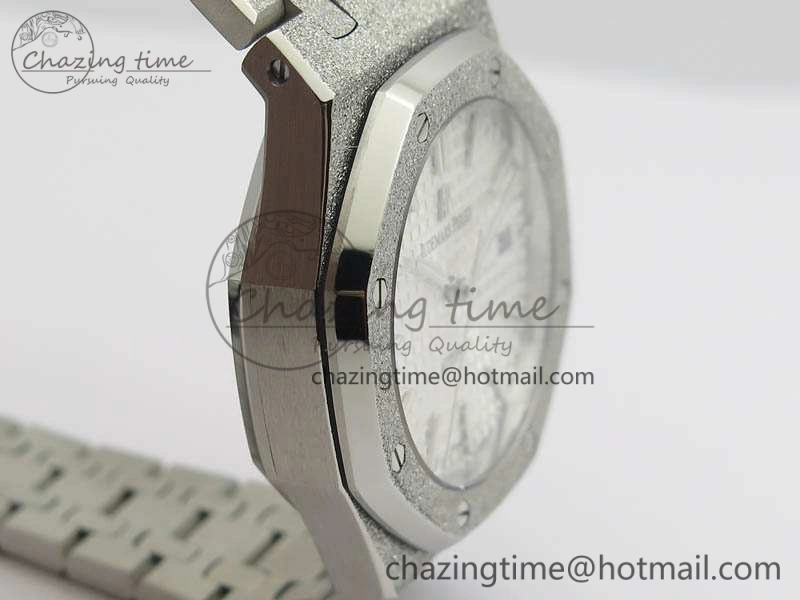 Royal Oak Jumbo 15454 Frosted 37mm JHF Best Edition White Dial On SS Bracelet A3120