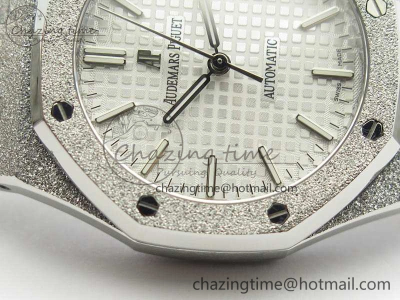 Royal Oak Jumbo 15454 Frosted 37mm JHF Best Edition White Dial On SS Bracelet A3120