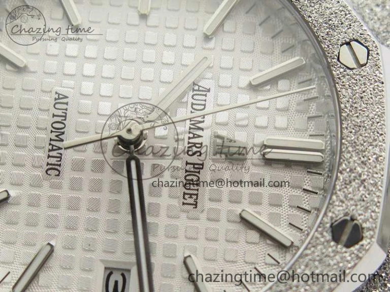 Royal Oak Jumbo 15454 Frosted 37mm JHF Best Edition White Dial On SS Bracelet A3120