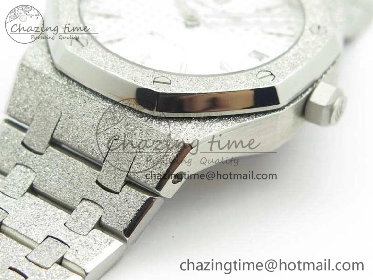Royal Oak Jumbo 15454 Frosted 37mm JHF Best Edition White Dial On SS Bracelet A3120