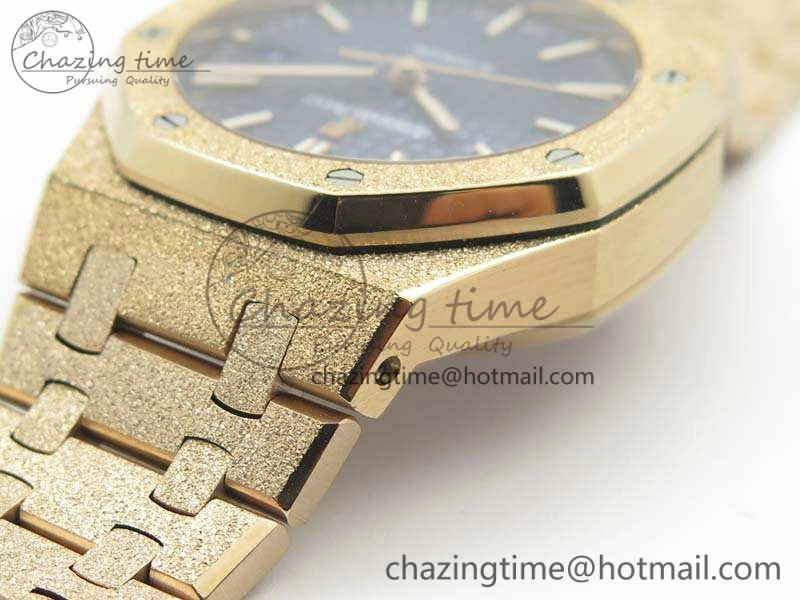 Royal Oak Jumbo 15454 RG Frosted 37mm JHF Best Edition Blue Dial On RG Bracelet A3120